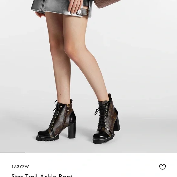 Louis Vuitton Monogram Black and Brown Ankle Booties - Picture 4 of 5